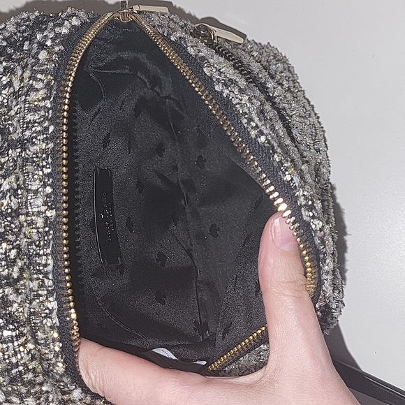 EUC Kate Spade mini natalia backpack in .tweed. tinsely sparkly..leather.. - Picture 9 of 11